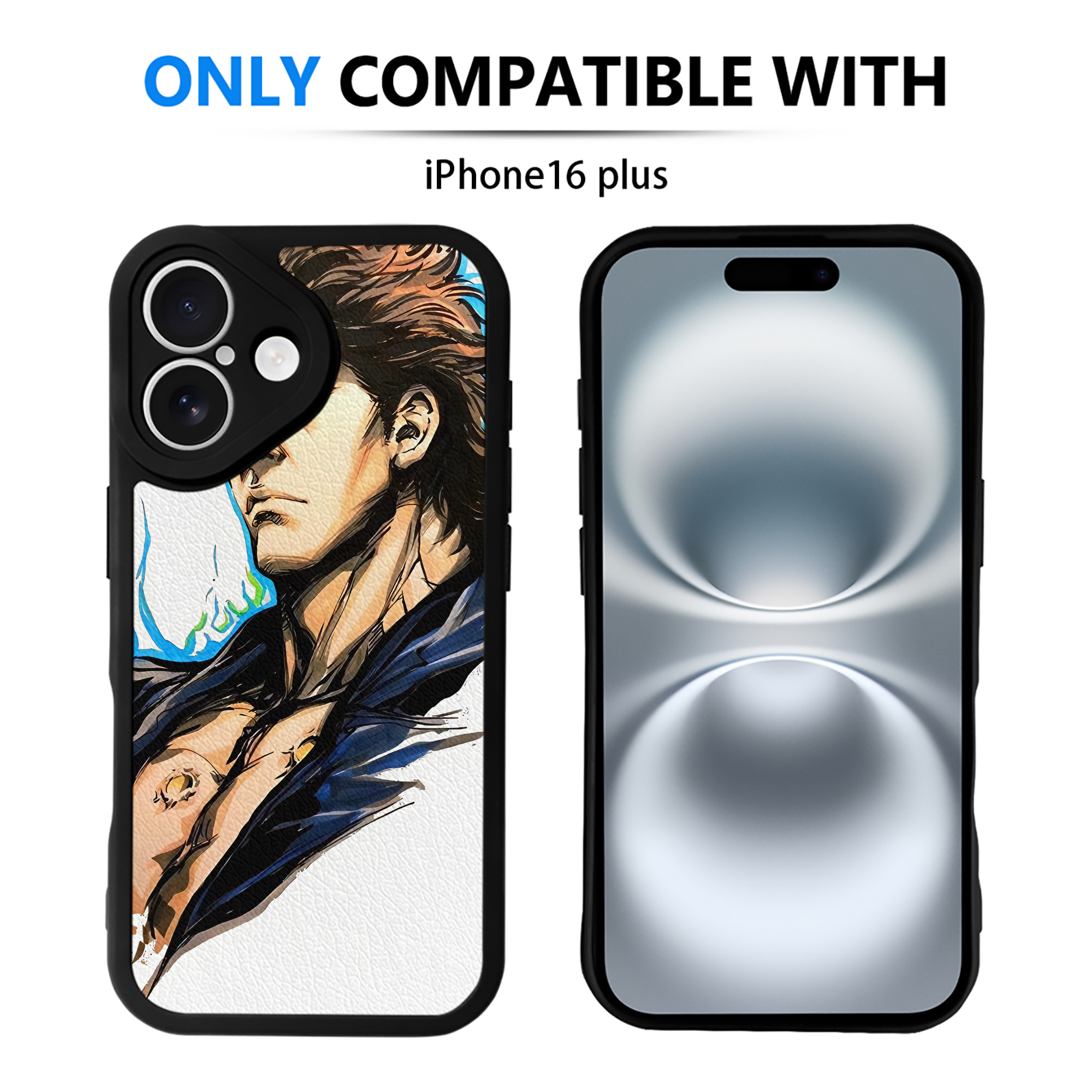 （画像用） 北斗の拳 Fist of the North Star 【iPhone 16シリーズ対応】シリコンスマホケース（レザー調） 材質：シリコン